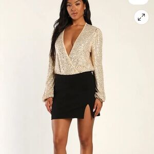 Lulus sequin bodysuit NWOT